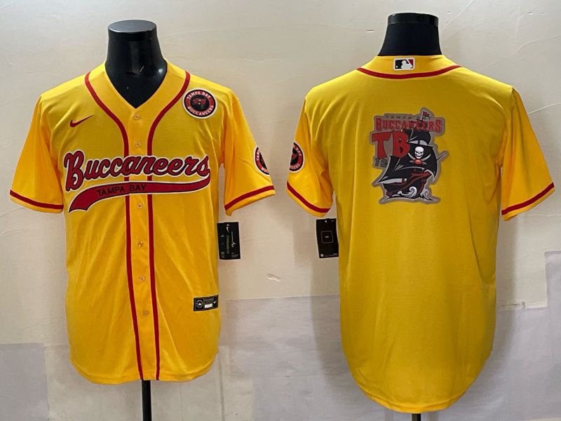 Men 2025 Tampa Bay Buccaneers Blank Yellow Joint Name Nike Limited NFL Jersey style 05->tampa bay buccaneers->NFL Jersey